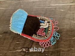 Native American Beaded Pouch Bag Vintage Antique