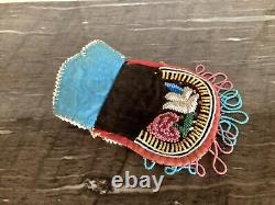 Native American Beaded Pouch Bag Vintage Antique