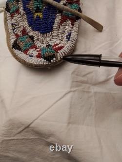 Native American Beaded Pow Wow Moccasins Perhaps Plains Cheyenne / Lakota Sioux