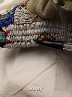 Native American Beaded Pow Wow Moccasins Perhaps Plains Cheyenne / Lakota Sioux