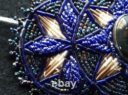 Native American Beaded & Quilled Barrette, Hair Tie Barrette, Sb-082609260