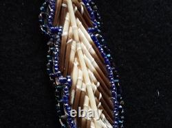 Native American Beaded & Quilled Barrette, Hair Tie Barrette, Sb-082609260