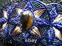Native American Beaded & Quilled Barrette, Hair Tie Barrette, Sb-082609260