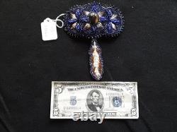 Native American Beaded & Quilled Barrette, Hair Tie Barrette, Sb-082609260