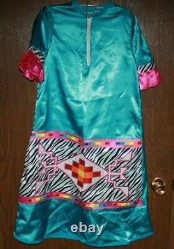 Native American Beaded Regalia Powwow Pink/blue Dance Outfit Free Shipping