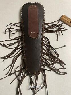 Native American Beaded Sioux Hide Knife Sheath