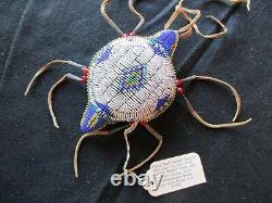 Native American Beaded Turtle Fetish, Rare Museum Piece, Du-032307283