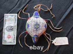 Native American Beaded Turtle Fetish, Rare Museum Piece, Du-032307283