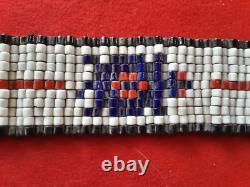Native American Beaded Wampum Belt, Turtle & Whirling Log Designs Sd-122408664