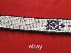 Native American Beaded Wampum Belt, Turtle & Whirling Log Designs Sd-122408664