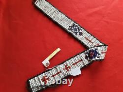 Native American Beaded Wampum Belt, Turtle & Whirling Log Designs Sd-122408664