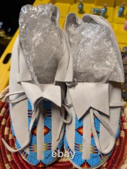 Native American Beaded Youth Moccasins