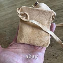 Native American Beaded pouch/medicine bag hide Leather Ogalala Sioux One Star