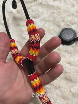 Native American Beaded stethoscope medical grade littmann native beadwork