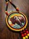 Native American Beadwork Buffalo Native Beaded Medallion Pow Wow Regalia