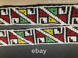 Native American Beadwork Deer Leather Bead Strip Sash Indian Dakota Lakota Sioux