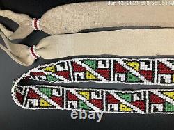 Native American Beadwork Deer Leather Bead Strip Sash Indian Dakota Lakota Sioux