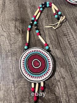 Native American Beadwork Native Beaded Medallion Pow Wow Regalia