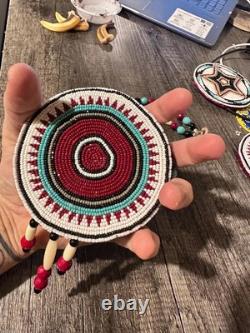 Native American Beadwork Native Beaded Medallion Pow Wow Regalia