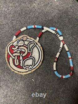 Native American Beadwork Native Beaded Medallion Pow Wow Regalia Mouse