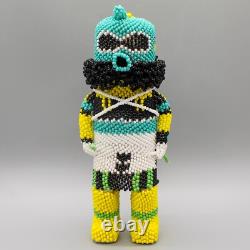 Native American Beadwork-large Beaded Whipper Kachina-ferrell Zeena-hopi