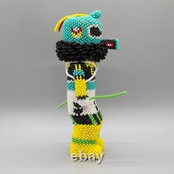 Native American Beadwork-large Beaded Whipper Kachina-ferrell Zeena-hopi
