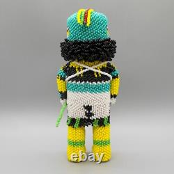 Native American Beadwork-large Beaded Whipper Kachina-ferrell Zeena-hopi
