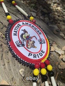 Native American Beadwork pride Native Beaded Medallion Pow Wow Regalia