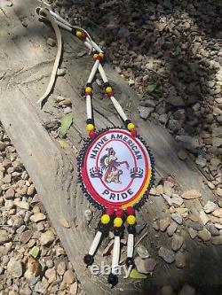 Native American Beadwork pride Native Beaded Medallion Pow Wow Regalia