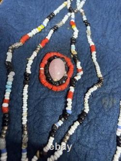 Native American Blue Hide Beaded Leggings Fringed Leather Chaps