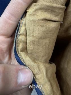 Native American Blue Hide Beaded Leggings Fringed Leather Chaps