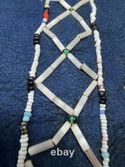 Native American Blue Hide Beaded Leggings Fringed Leather Chaps