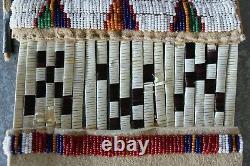 Native American Brain Tanned Beaded Pictorial Pipe Bag Janice Osalita Chocktaw