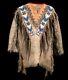 Native American Buckskin Buffalo Beaded Fringes Powwow Regalia War Shirt Nws5