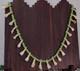 Native American Buffalo Teeth Leather Lace Strung Trade Bead Necklace Rare Atq