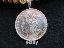 Native American Carved Bird & Agate Beaded 1885 $1 Necklace, Ott-012206264