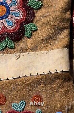 Native American Cree Beaded Gauntlets Early 1900's