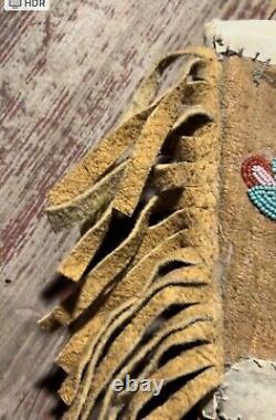 Native American Cree Beaded Gauntlets Early 1900's