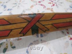 Native American Curved Wood Bow Beaded Hide Wrap Handle 1880s-1910s