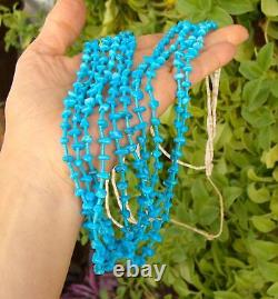 Native American Delicate Turquoise Nugget Bead 5 Strand Necklace