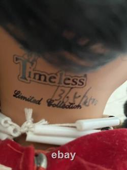 Native American Doll Numbered LARGE 13 in Pow Wow Bead Dress Feathered Backboard