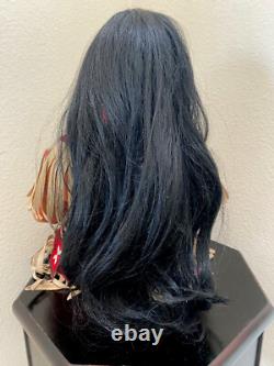 Native American Doll Numbered LARGE 13 in Pow Wow Bead Dress Feathered Backboard