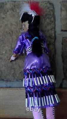 Native American Doll With Traditional Dress And Hand Beaded (SALE)