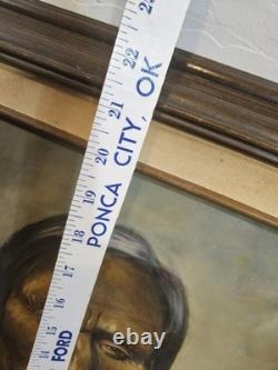 Native American Elder Painted In A Beaded Garment