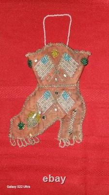 Native American Folk Art Hand Beaded Whimsy Change Purse/ Boot Niagara falls