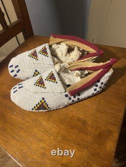 Native American Genuine Beaded Moccasins