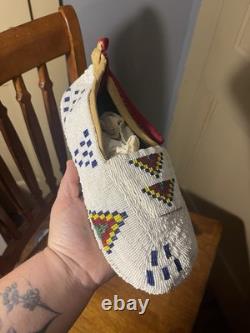 Native American Genuine Beaded Moccasins