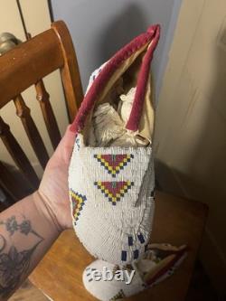 Native American Genuine Beaded Moccasins