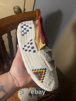Native American Genuine Beaded Moccasins