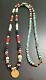 Native American Glass Bead Fractional Trade Necklace 24 Length